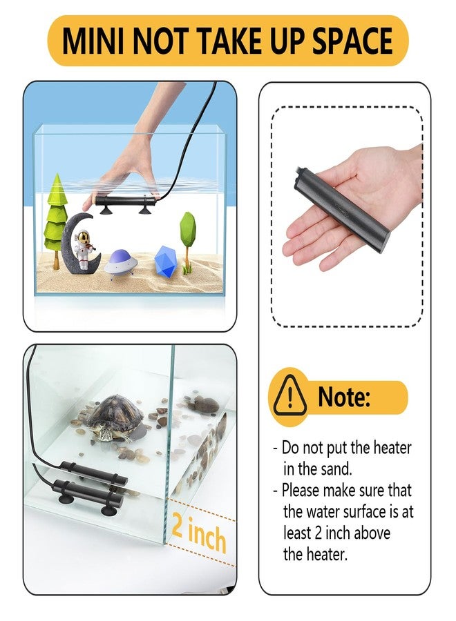 هايغر سخان أحواض السمك الغاطس الصغير من هيغر، سخان لأحواض السلاحف وأسماك البيتا مع شاشة عرض رقمية ووحدة تحكم خارجية للمياه العذبة - Image 5